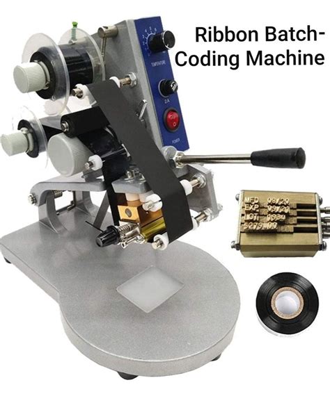 Imported Metal Body Ribbon Batch Coding Machine 50 Pouch Per Minute At