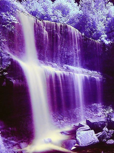 Pin By Arial Lynn On Purple Beautiful Landscapes Waterfall