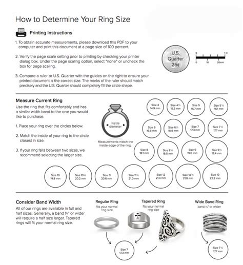 Ring Size Chart — Spoon Ring Guy