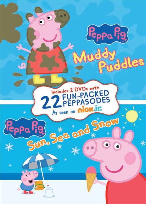 Peppa Pig Muddy Puddlessun Sea And Snow Dvd Big Apple Buddy