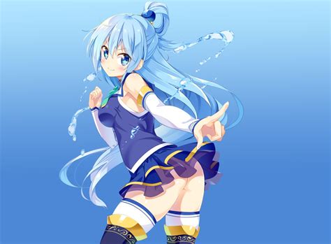 Aqua Konosuba Ass Gradient Kazuma Kazumav Kono Subarashii Sekai Ni Shukufuku Wo Nopan Third