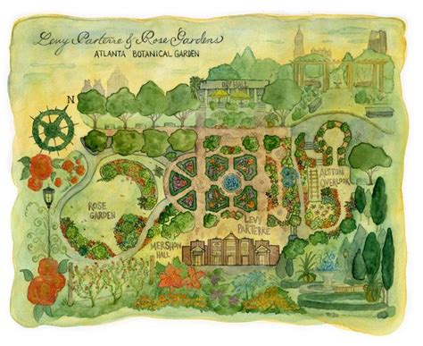 Atlanta Botanical Garden Illustrated Map Artofit