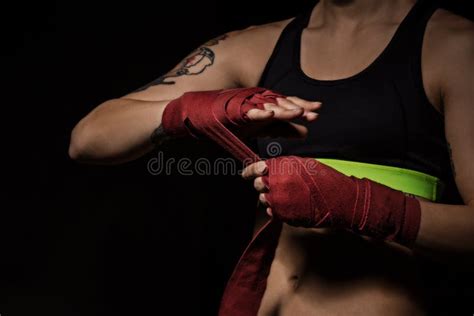 close up of a boxer woman hands with boxing wraps stock image image of boxer black 87847255