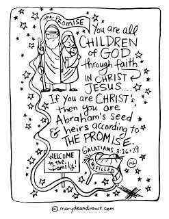 This is a simple coloring page depicting abrahan praying to god and god providing a sacrificial ram. Marydean Draws | Bible verse coloring, Bible verse ...