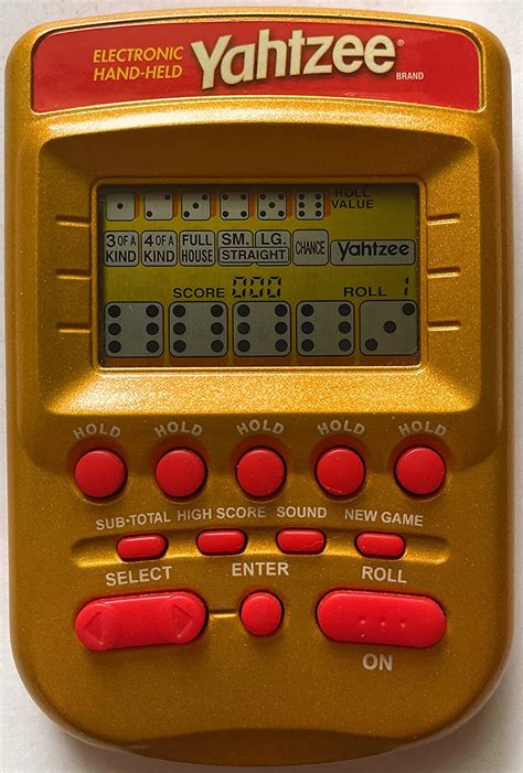 Yahtzee Electronic Hand Held Gold Toys And Games