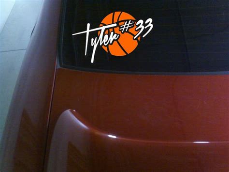 Basketball Decal Sports Decal Car Vinyls Window Vinyl Etsy In 2020