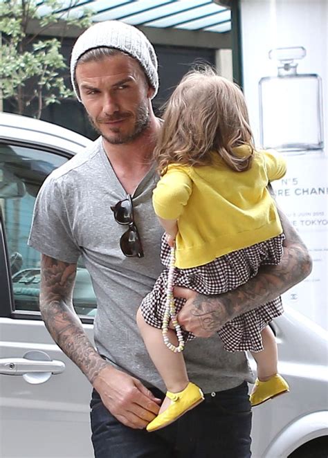 David Beckham With Harper Seven And Victoria After Celebrating His Th