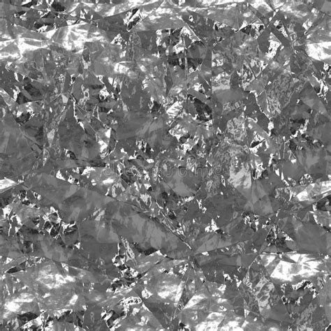 Silver Foil Texture Seamless Pattern Digital Illustration Stock