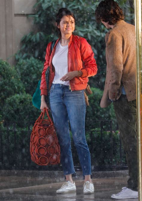 Now, 25 years after her death, the late tejano singer's life is showcased on the small screen in netflix's. Selena Gomez - Film Under the Rain at Movie Set in New ...
