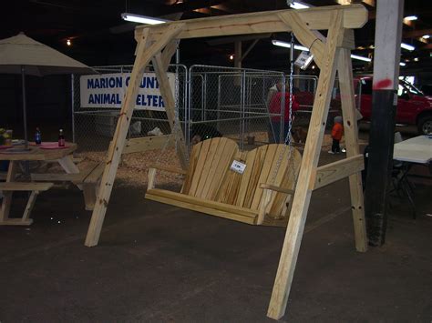 Treated Wood A Frame Swing Stand Backyard World