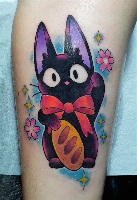 Just Got My First Tattoo Jiji As A Lucky Cat 🐱 Rghibli