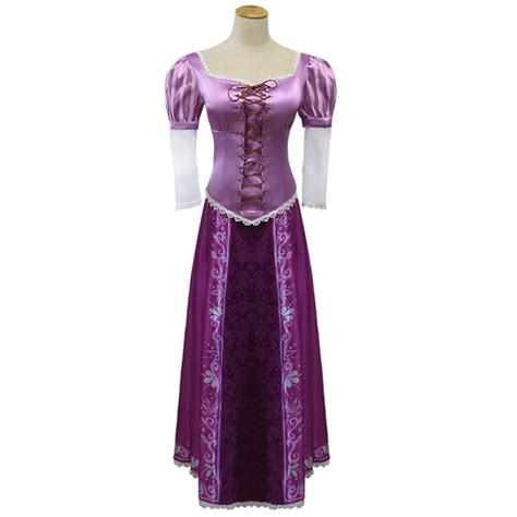 Adult Rapunzel Cosplay Costume Tangled Fancy Dress Womens Halloween