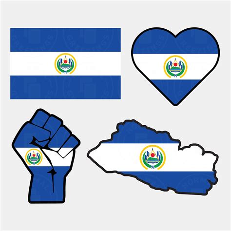 El Salvador Svg Bundle Flag Bandera Salvandoreña Minimalist Etsy