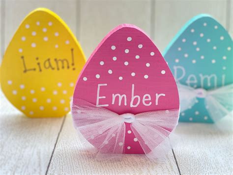 Personalized Wooden Easter Eggs Etsyde