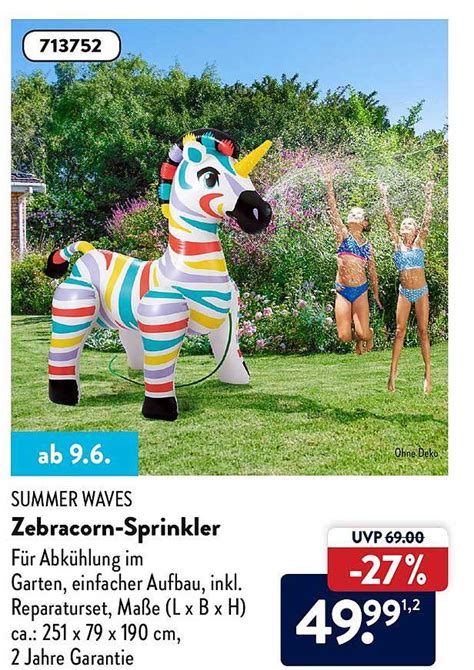 Summer Waves Zebracorn Sprinkler Angebot Bei Aldi Nord 1prospektede