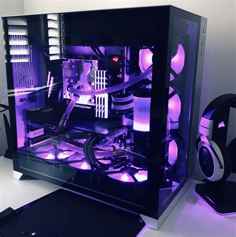 First Custom Water Cooled Rig Computer Gaming Room Video Game