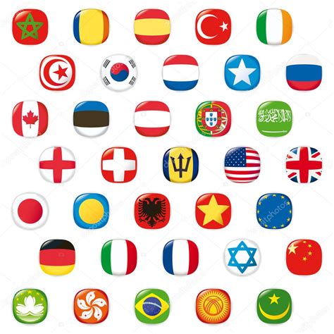 Set Of World Flags Vector Button — Stock Vector © Alvaroc 4784723