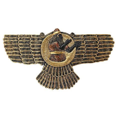 Ashur The Assyrian God Of Earth Air And Sun Wall Sculpture Two Tone