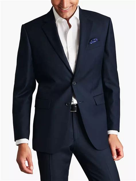 Charles Tyrwhitt Natural Stretch Twill Suit Jacket Navy At John Lewis