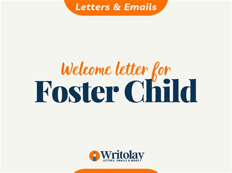 Foster Child Welcome Letter Template Writolay