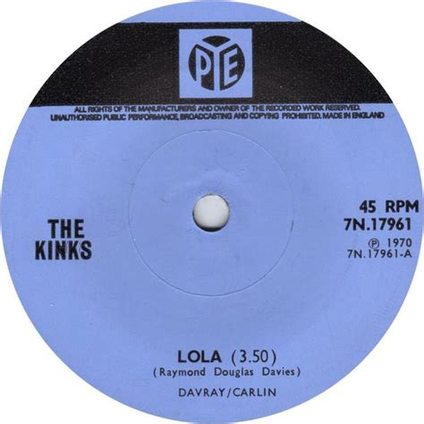 The Kinks Lola 1970 Solid Centre Vinyl Discogs