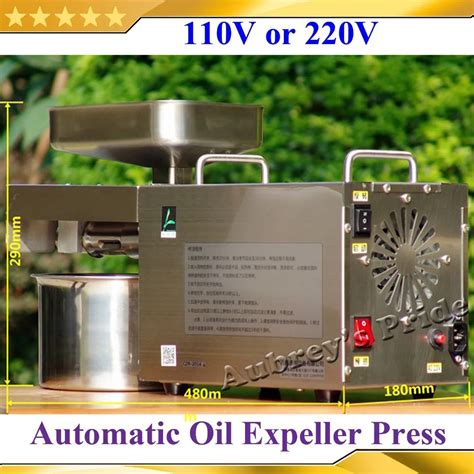 Free Shipping Commercial Grade Stainless Steel Olive Oil Press Machine Nut Seed Automatic