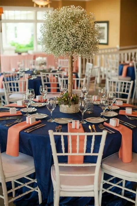 Doesn't this palette scream seaside to you? Azul e rose... | Mariage bleu marine, Déco mariage bleu ...