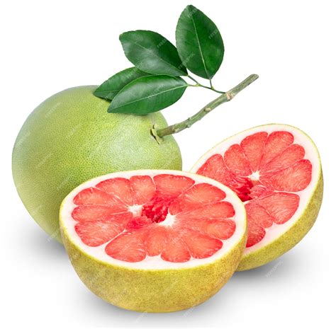 Premium Photo Red Pomelo Citrus Fruit On Whitewhole Pomelo With