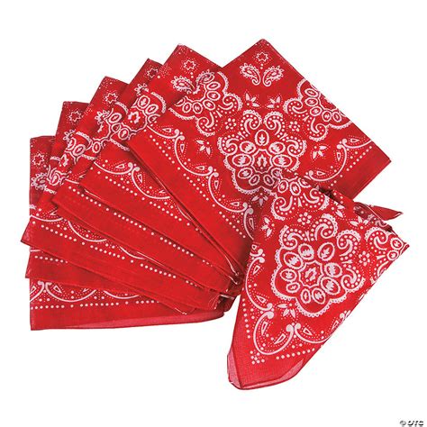 Classic Red Bandanas 12 Pc Oriental Trading