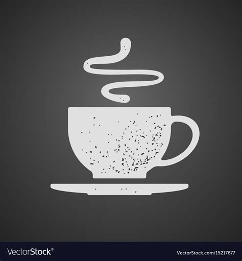 Cup Of Tea Or Coffee Drawn On Chalkboard Vector Image