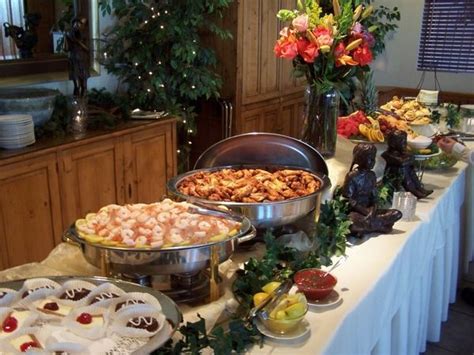 Setting Up A Buffet Table For Christmas