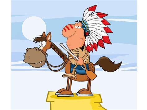 Indian Chief With Gun On Horse Over Rocks By Hit Toon On Dribbble