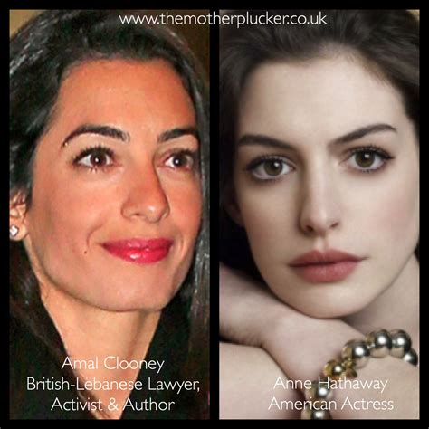AmalClooney And AnneHathaway Celebrity Doppelgangers Celebrity