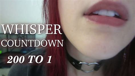 asmr countdown ~ close up whispering down from 200 for sleepytimes ~ youtube