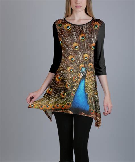 Take A Look At This Blue And Gold Peacock Sidetail Tunic Plus Too Today