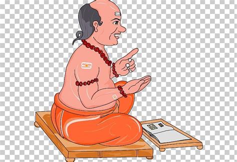 Pandit Puja Purohit Hindu Priest Png Arm Astrology Book Cartoon