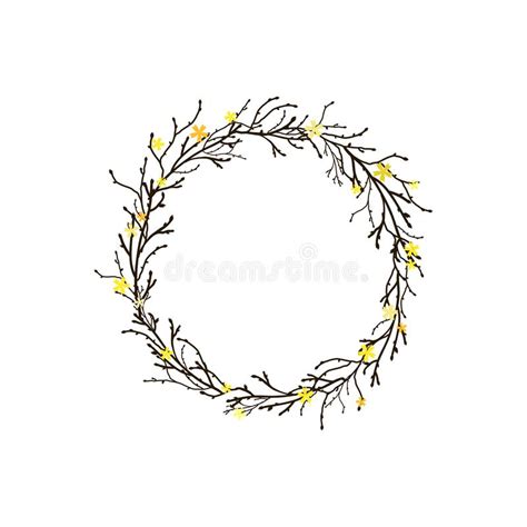 Google docs brings your documents to life with smart editing and styling tools to help you easily format text and paragraphs. Wreath From Branches, Twigs And Yellow Flowers On White Background. Spring Garland With Text ...