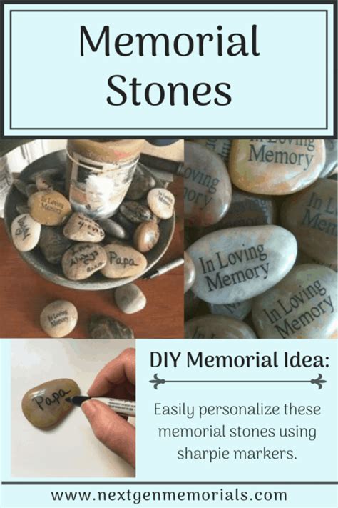 Small Memorial Stones In Loving Memory Stones Funeral Favor Or T