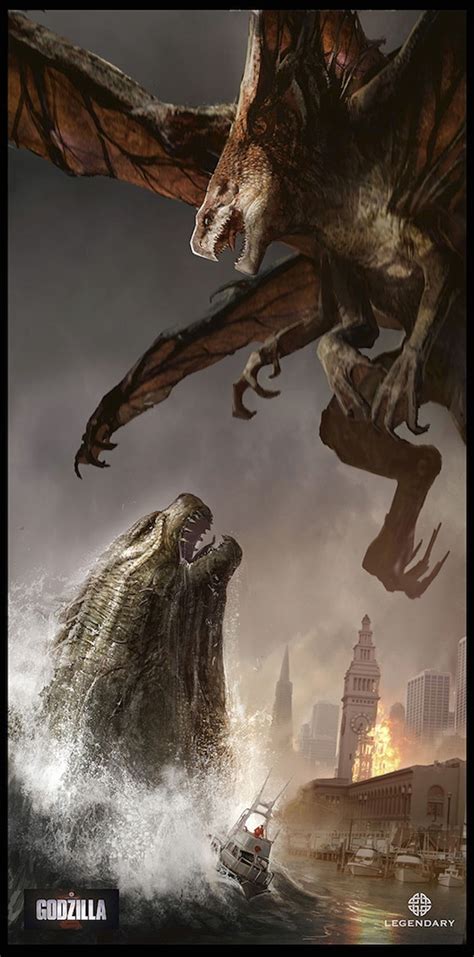 Godzilla Concept Art Illustrates Monsters And Mayhem