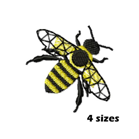 Honey Bee Embroidery Designs Instant Download 4 Sizes Etsy Uk