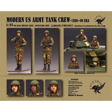 135 Modern Us Army Tank Crew 1980 ~ 90 Era 2 Figures And 1 Bust