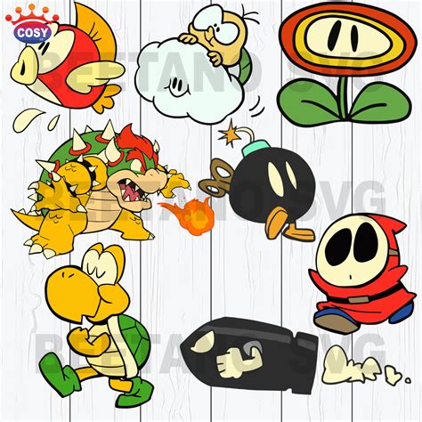 Super Mario Game Svg Bundle Super Mario Cutting Files For Cricut Svg