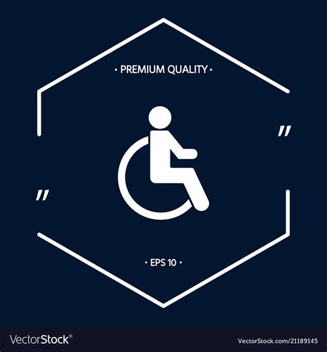 Wheelchair Handicap Icon Royalty Free Vector Image