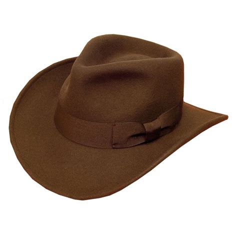 E13bn Brown Felt Cowboy Style Hat Ribbon Band Ssp Hats