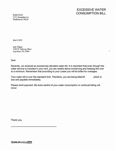 Sample Landlord Letters To Tenants Example Document Template