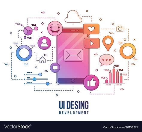 Flat For Ui Ux Design Web Design Royalty Free Vector Image
