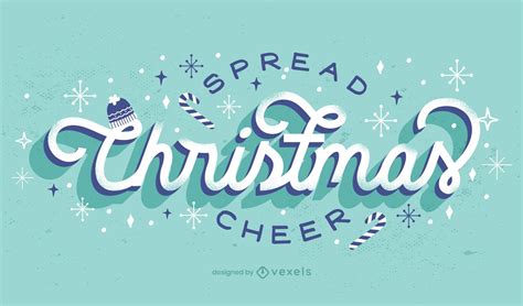Spread Christmas Cheer Lettering Design Vector Download
