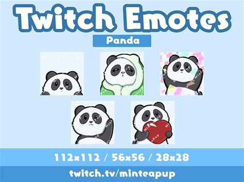 Panda Twitch Emotes Minteapups Ko Fi Shop Ko Fi ️ Where Creators