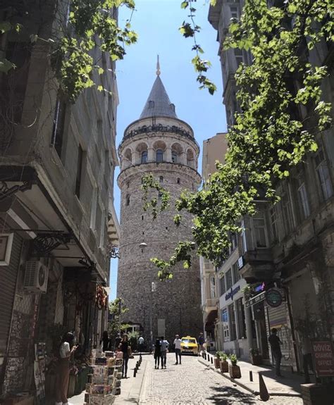 Galata Tower A Genoese Watchtower In Istanbul Turkey Built In 1348
