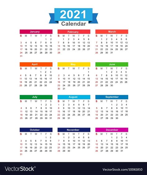 Year Calendar For 2021 Month Calendar Printable